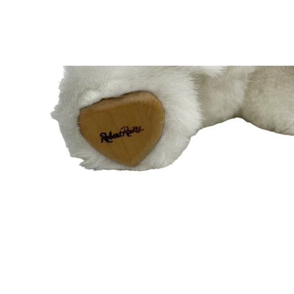 Robert Raikes Cupid Angel Wings White 11" Bear Cub w Wooden Face & Feet Jointed - Picture 2 of 12